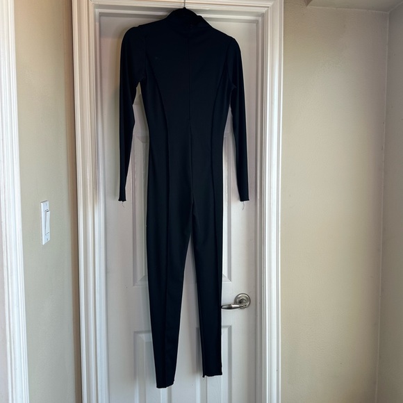 Black Ribbed Jumpsuit - Picture 6 of 8